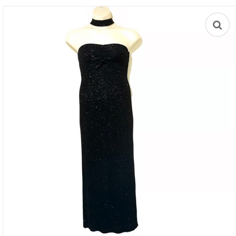 Jessica McClintock for Gunne Sax Vintage Black Sparkly evening dress